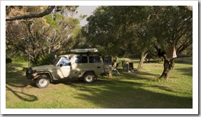 Our campsite at Peaceful Bay