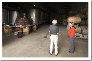 Lisa talking to Frankland Estate winemaker Barrie Smith