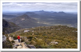 Lisa with the Stirling Range in the distance