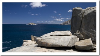 Looking west along the coast from Natural Bridge in Torndirrup National Park