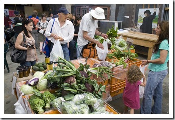 Fresh fruit and vegetables at the Boat Shed Markets