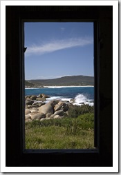 View from one of the old shacks at Betty's Beach