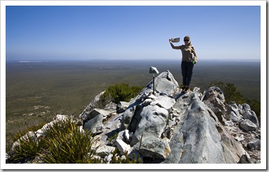 Lisa at the peak of West Mount Barren