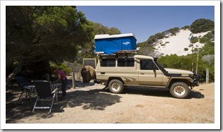 Our campsite at Munglinup Reef