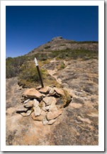 The trail up to the top of Frenchman's Peak