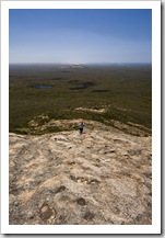 Lisa trudging up Frenchman's Peak