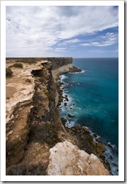 Lookout over the cliffs of the Nullarbor Plain and the Great Australian Bight from Bunda Cliffs
