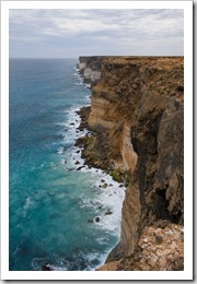 Lookout over the cliffs of the Nullarbor Plain and the Great Australian Bight from Bunda Cliffs