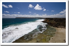 Beautiful coastline at Venus Bay with Venus Bay Conservation Park in the distance