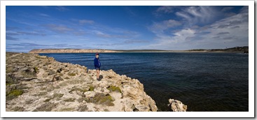 Lisa on the South Head Walking Trail in Venus Bay