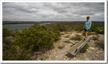 Lisa looking over Yangie Bay