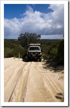 The track toward Point Sir Isaac from Black Springs