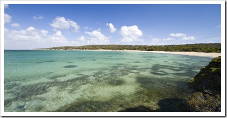 Secluded beach on the walk to Black Springs Well