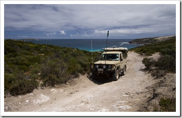 The track near Curta Rocks