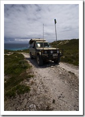 The track near Curta Rocks