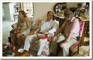 Lisa, Bob and Steve on Christmas morning