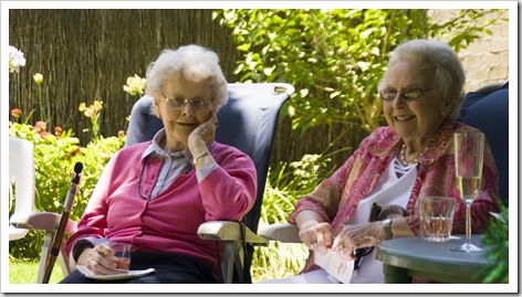 Janet and Rosabelle at Christmas lunch