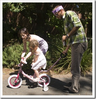 Layla on her new bike