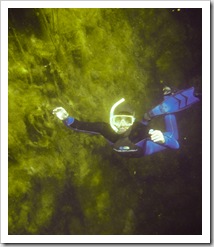 Sam diving in Piccaninnie Ponds