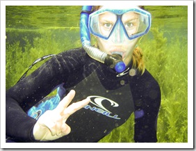 Lisa diving in Piccaninnie Ponds