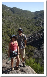 Sam and Lisa hiking to The Pinnacles
