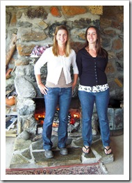 Lisa and Jill at Steve and Jenni's beach house on King Island