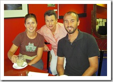 Lisa, Jenni and Sam at the Nautilus Coffee Shop