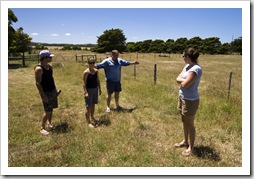 Chris, Lisa, Al and Gina on the farm