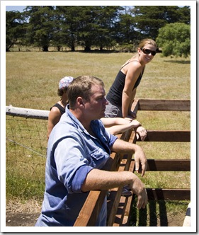 Al and Lisa having a look at the farm yards