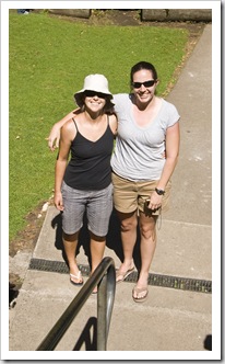 Lisa and Gina in Umpherston Sinkhole 