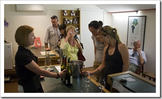 Gina and Lisa tasting at Bowen Estate