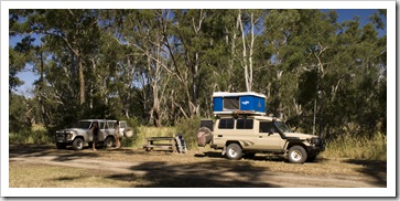 Our campsite on the banks of the Glenelg River in Harrow