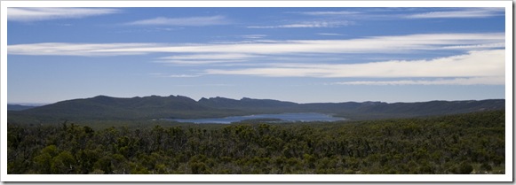 Looking north into Grampians National Park at Lake Wartook from The Balconies