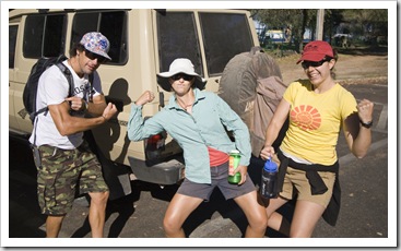 Chris, Lisa and Gina ready to hike to The Pinnacles