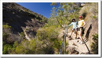 Lisa and Gina near Venus Baths on the way to The Pinnacles