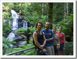 Chris, Sam, Lisa and Gina in front of Triplet Falls