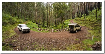 The Tank and Bessie on Brocks Road on the way to King Billy