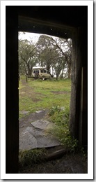 The Tank through the door of the Howitt Plains Hut