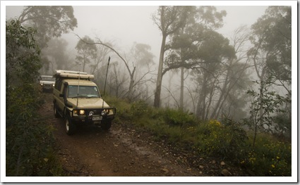 The Tank and Bessie tackling the perilous Zeka Spur Track