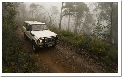 Bessie tackling the perilous Zeka Spur Track