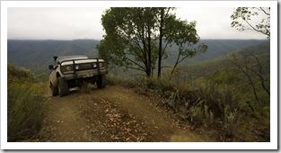 Bessie motoring up the Wombat Spur Track