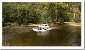 Bessie crossing the Wonnongatta River near Talbotville