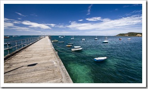 The jetty at Flinders on the south coast of Mornington Peninsula