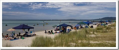 The beach at Rye on the Mornington Peninsula