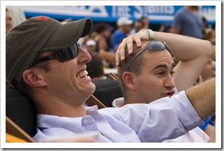 Jarrod and Greg enjoying a few beers