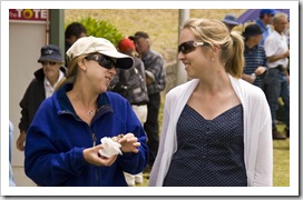 Lisa and Linda at the King Island Races