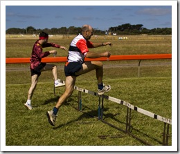 The Human Hurdle Race at the King Island Races