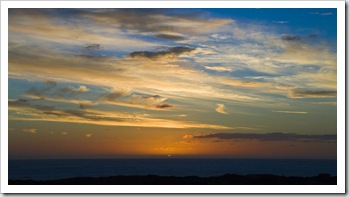 Sunset from the Jordans' house on King Island