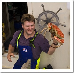 Russell holding a Giant Crab