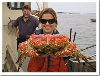 Lisa holding a Giant Crab